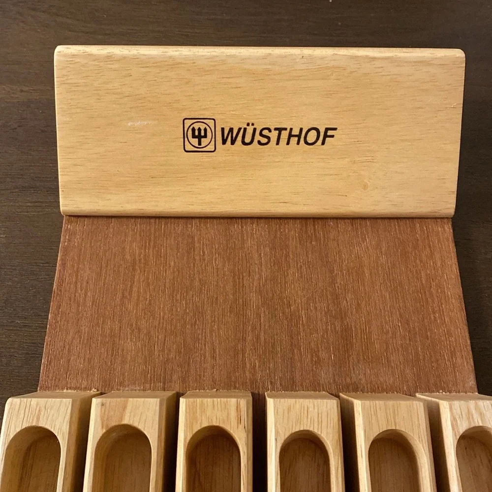 Wüsthof In-Drawer 6 Knife Wooden Knife Block for Knife Handles Up to .75”